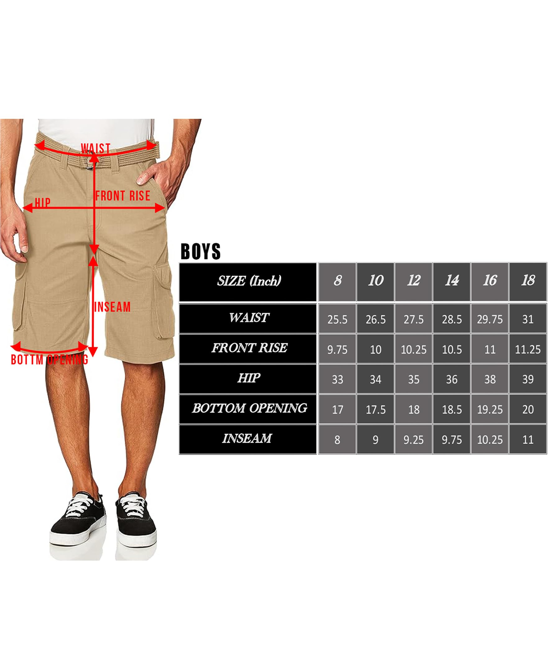 Southpole Boys' Belted Ripstop Basic Cargo Shorts - Image 4