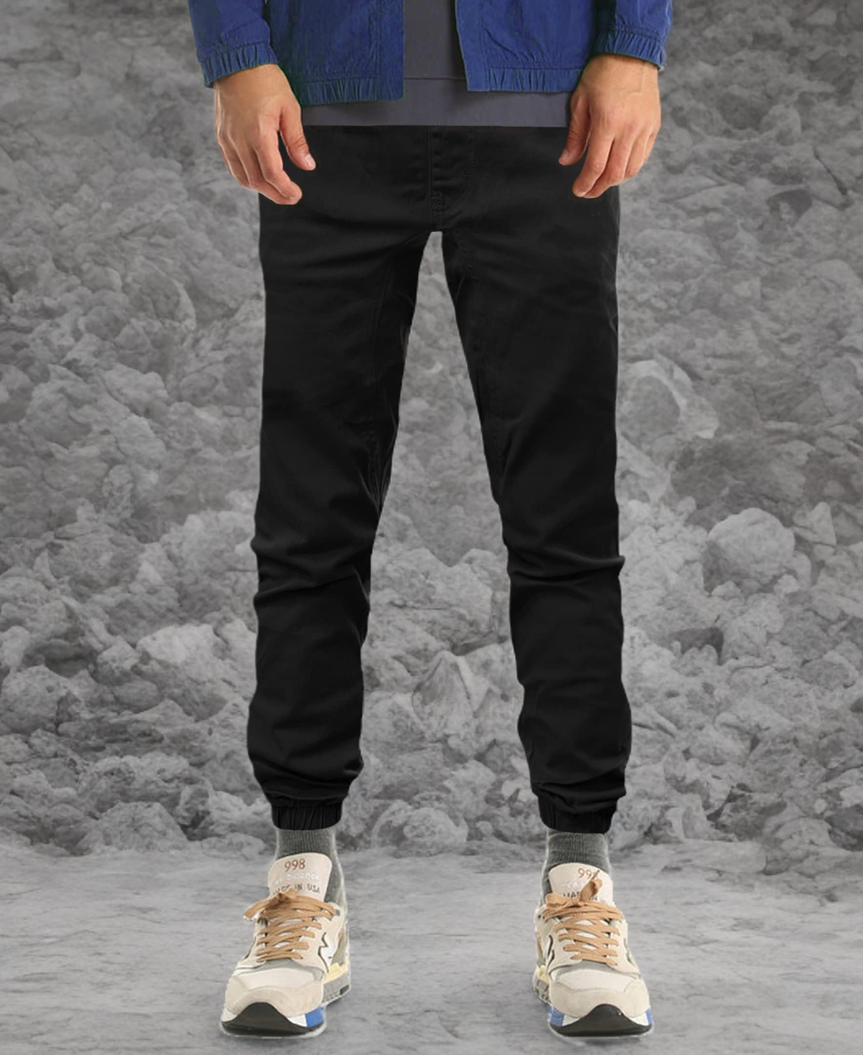 Southpole Boys Twill Jogger Pants in Basic Stretch Twill Fabric - Image 6