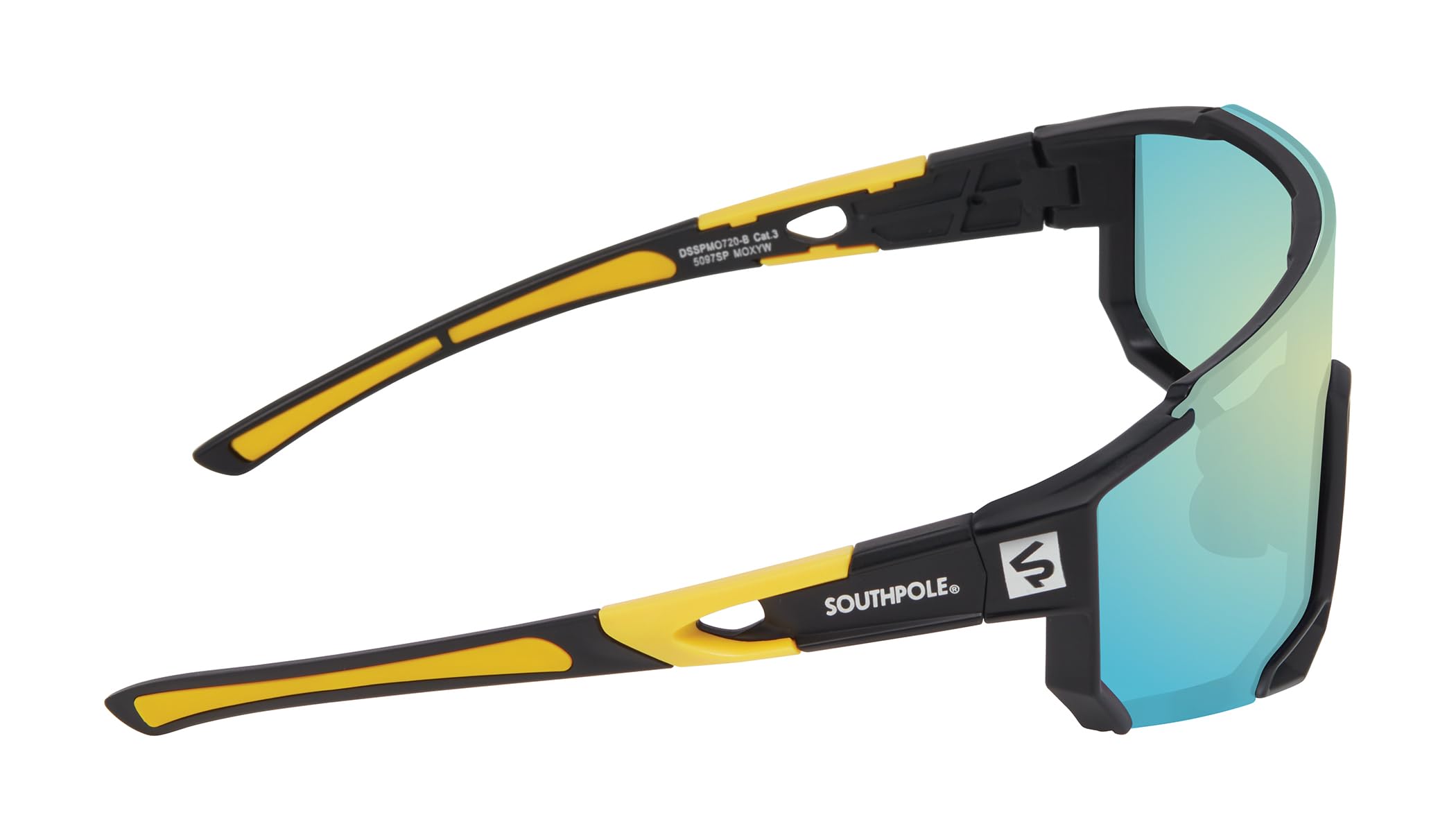 Southpole Men's 5097SP MOXYW Oversized Sunglasses, Matte Black/Yellow, One Size - Image 3