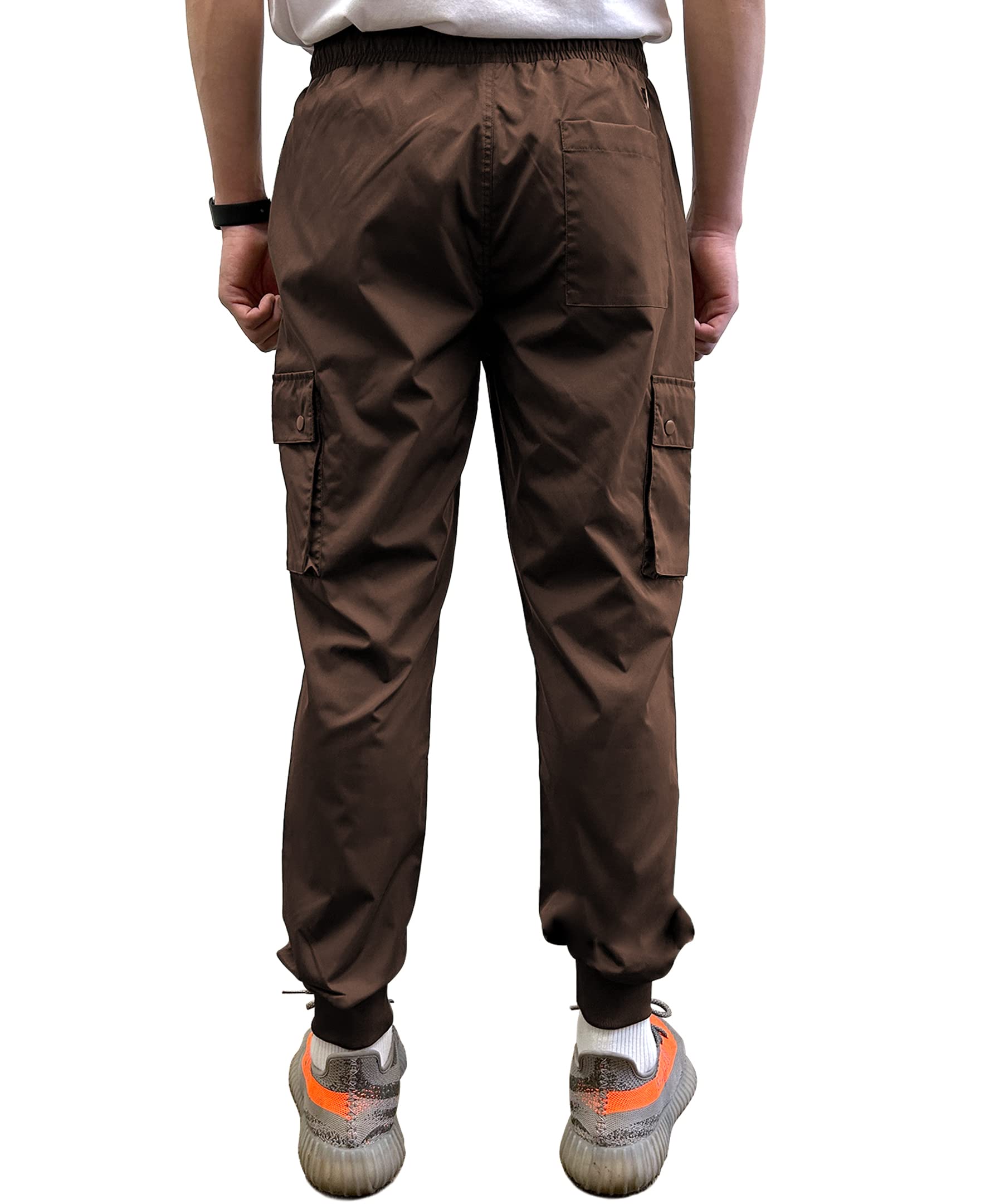 Southpole Men's Basic Active Cargo Jogger Pants, Fleece & Tech Woven Nylon - Image 3