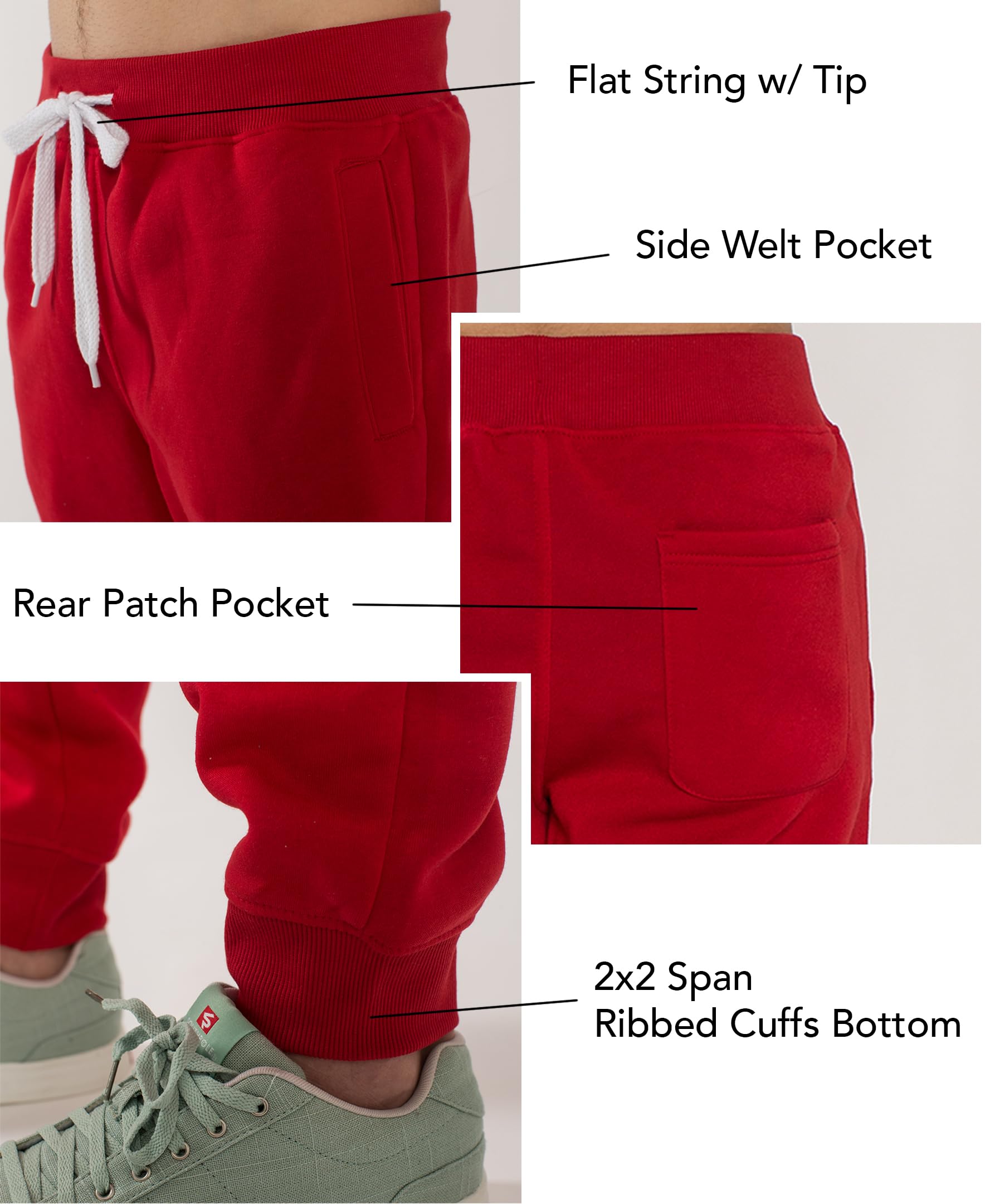 Southpole Men's Marled Fleece Sweatpants - Regular and Big & Tall Sizes - Image 8