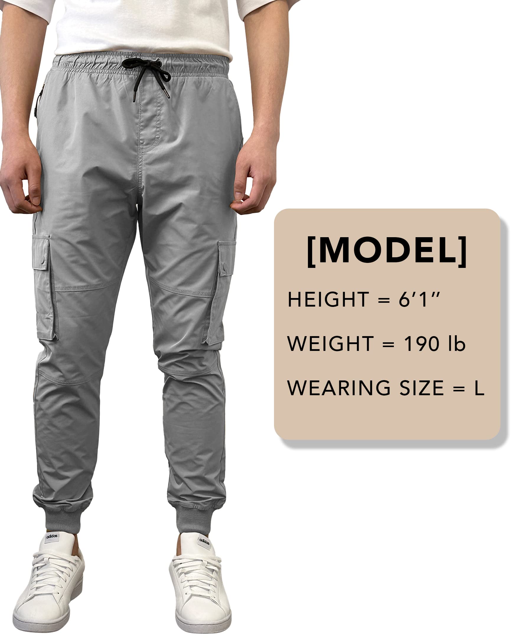 Southpole Mens Lightweight Quick Dry Cargo Nylon Jogger Pants - Image 5