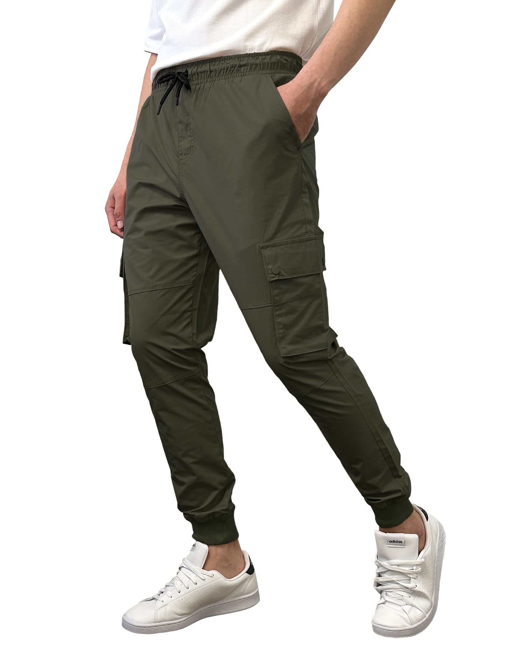 Southpole Mens Lightweight Quick Dry Cargo Nylon Jogger Pants - Image 3