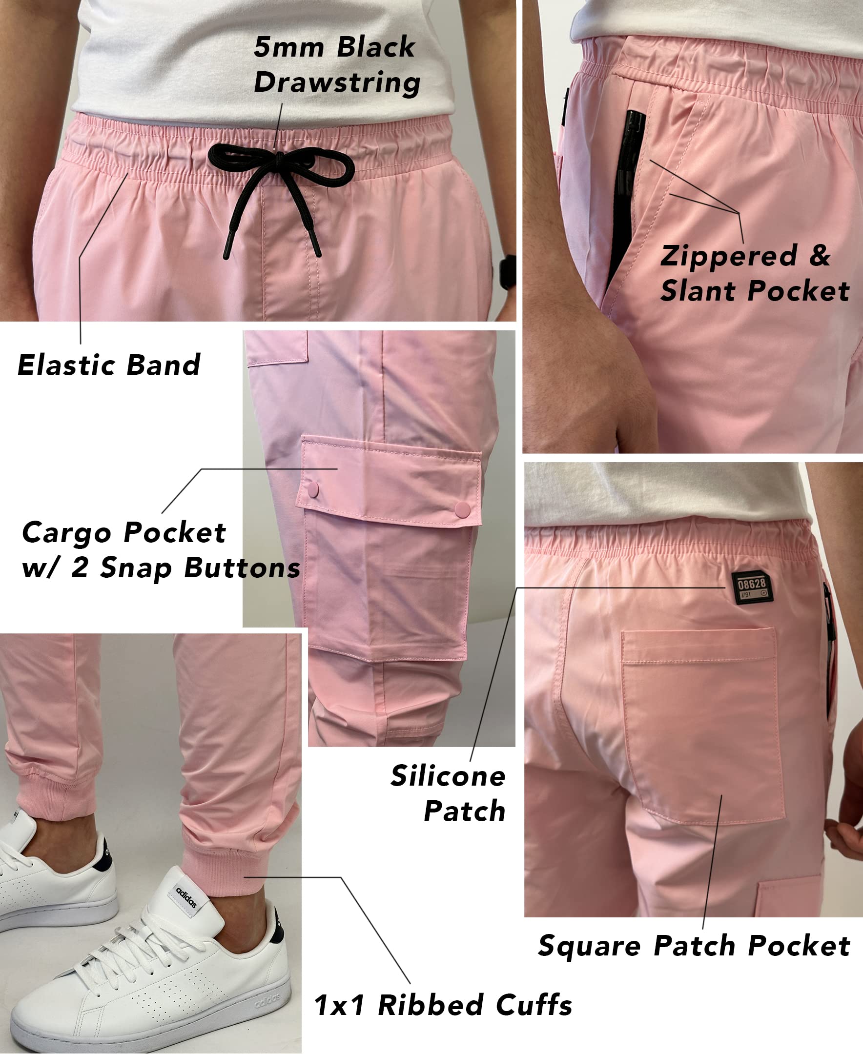 Southpole Mens Lightweight Quick Dry Cargo Nylon Jogger Pants - Image 6