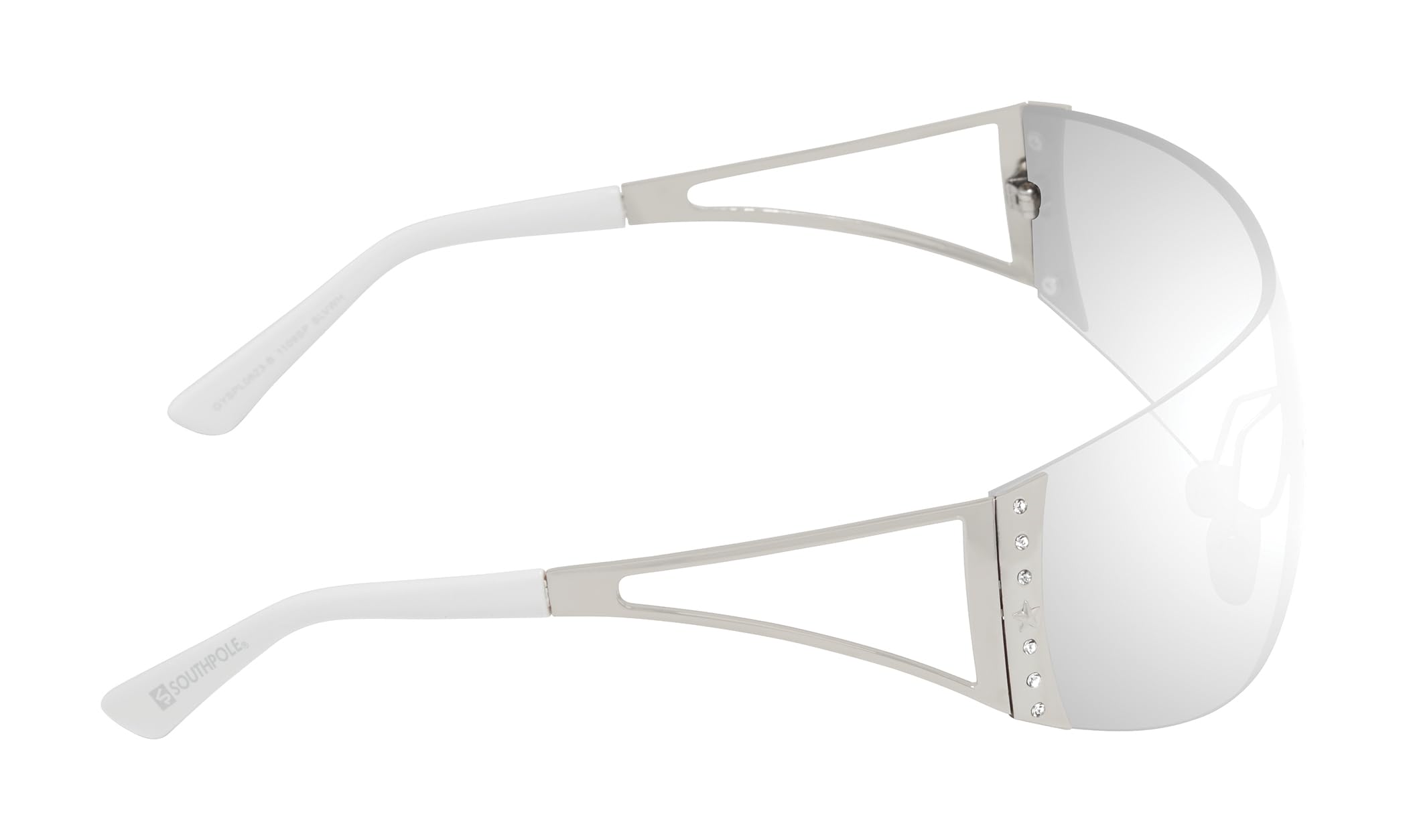Southpole Women's 1109SP SLVWH Square Sunglasses, Silver/White, One Size - Image 4