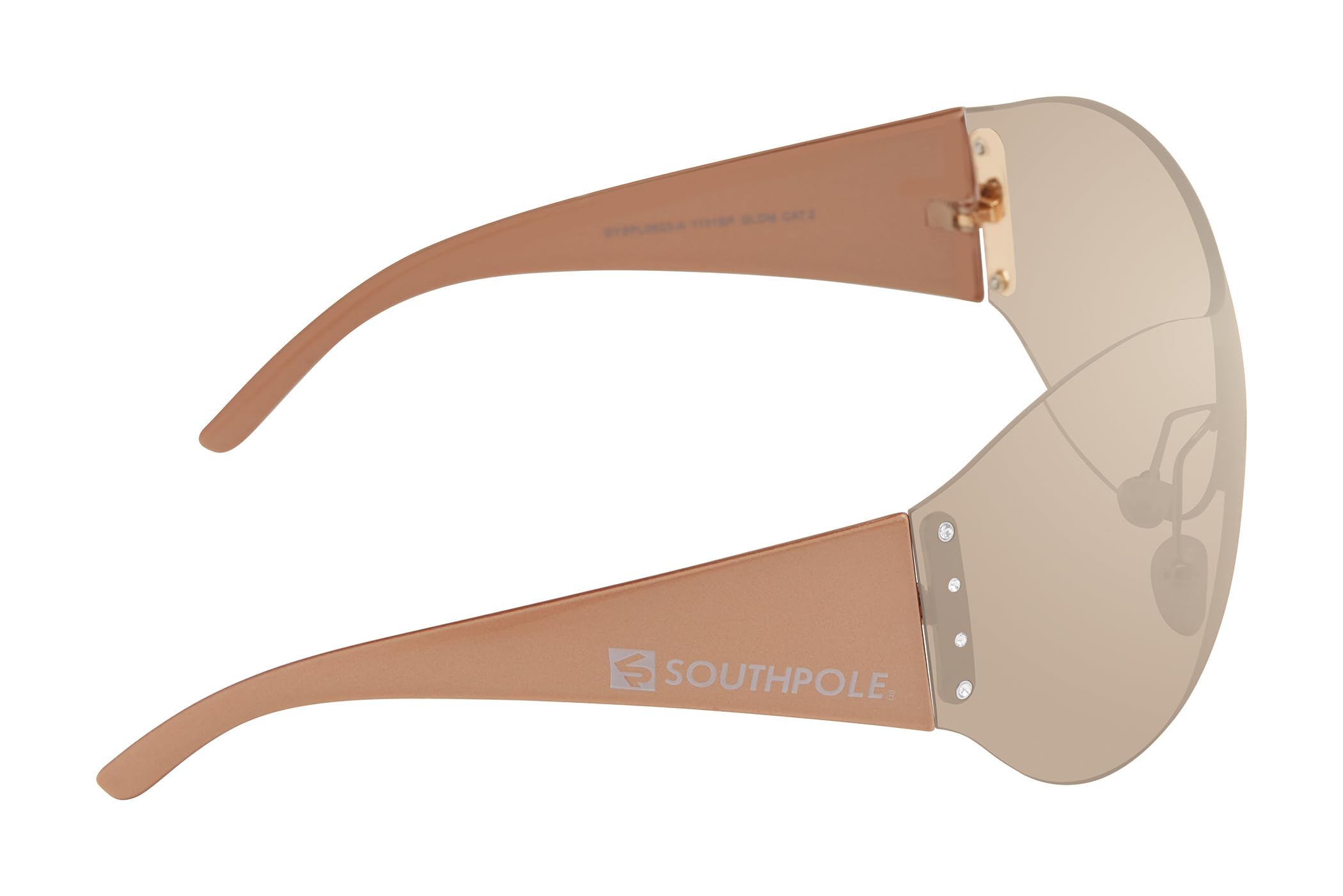 SouthPole Ladies Rimless Wide Temple Shield - Image 4