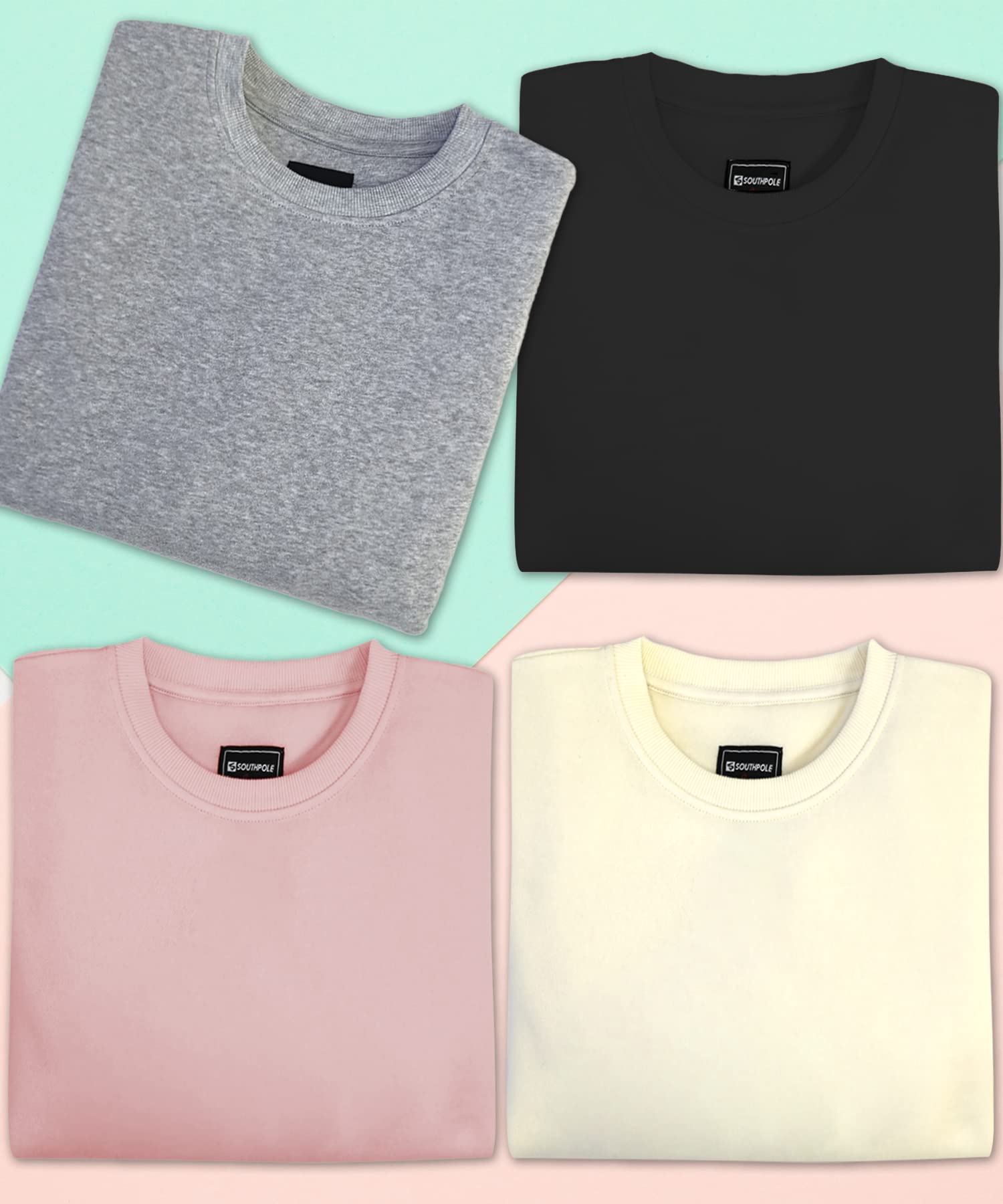 Southpole womens Basic Fleece CrewneckSweatshirt - Image 5