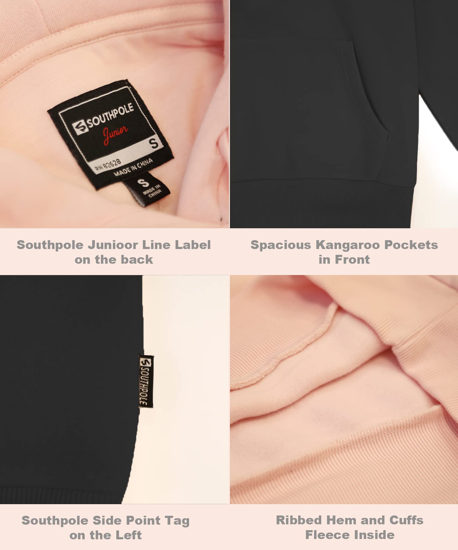 Southpole womens Women's Fleece Basic Hooide - Image 4